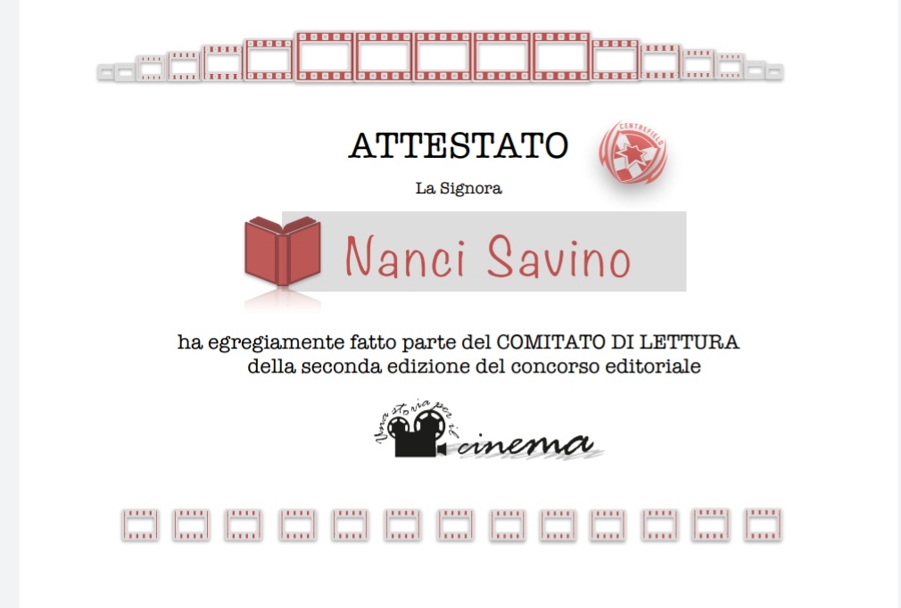 - Partecipazione al Comitato di lettura per il concorso " una storia per il cinema"